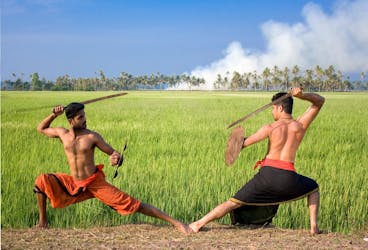 Desempenho de arte marcial Kalaripayattu